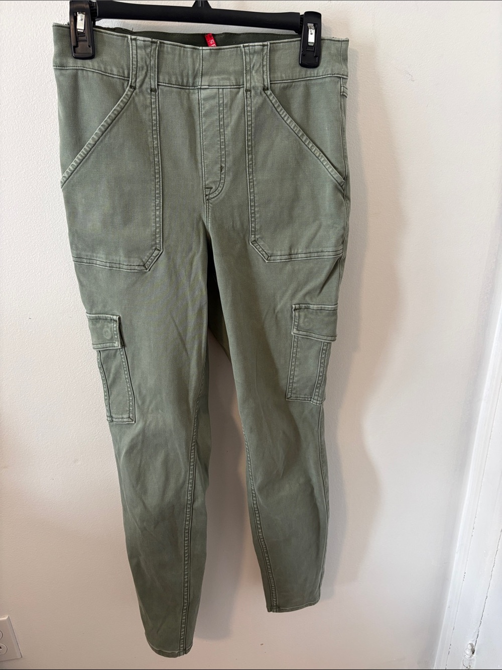 SPANX Olive Green Cargo Skinny Utility Pants
